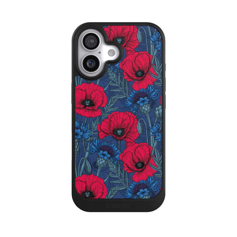 iPhone 17 NIVOcore Poppies and Cornflowers on Blue