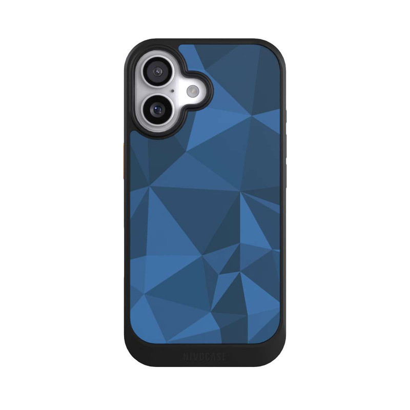 iPhone 17 NIVOcore Polygon Pattern Blue