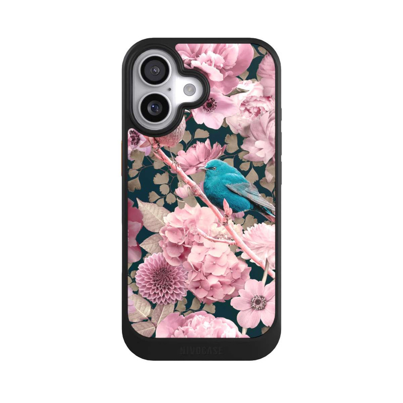 iPhone 17 NIVOcore Sparrows in Pink Flower Pattern