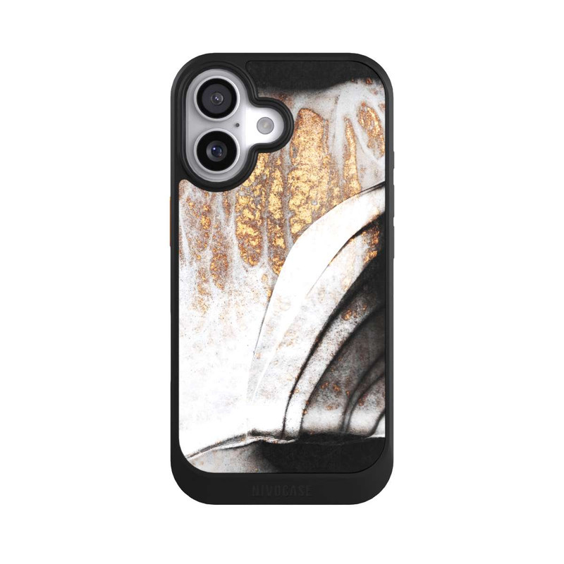 iPhone 17 NIVOcore Schwarze und goldene Adern