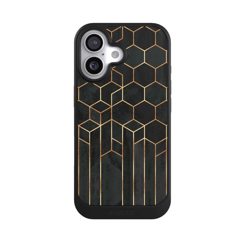 iPhone 17 NIVOcore Hexagones noirs
