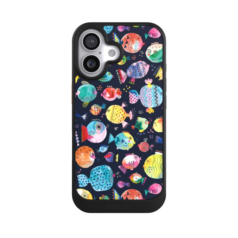 iPhone 17 NIVOcore Beach Puffer Fishes Kids Navy