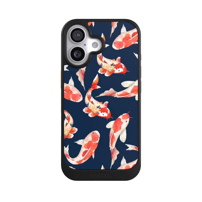 iPhone 17 NIVOcore Koi auf blauem Hintergrund