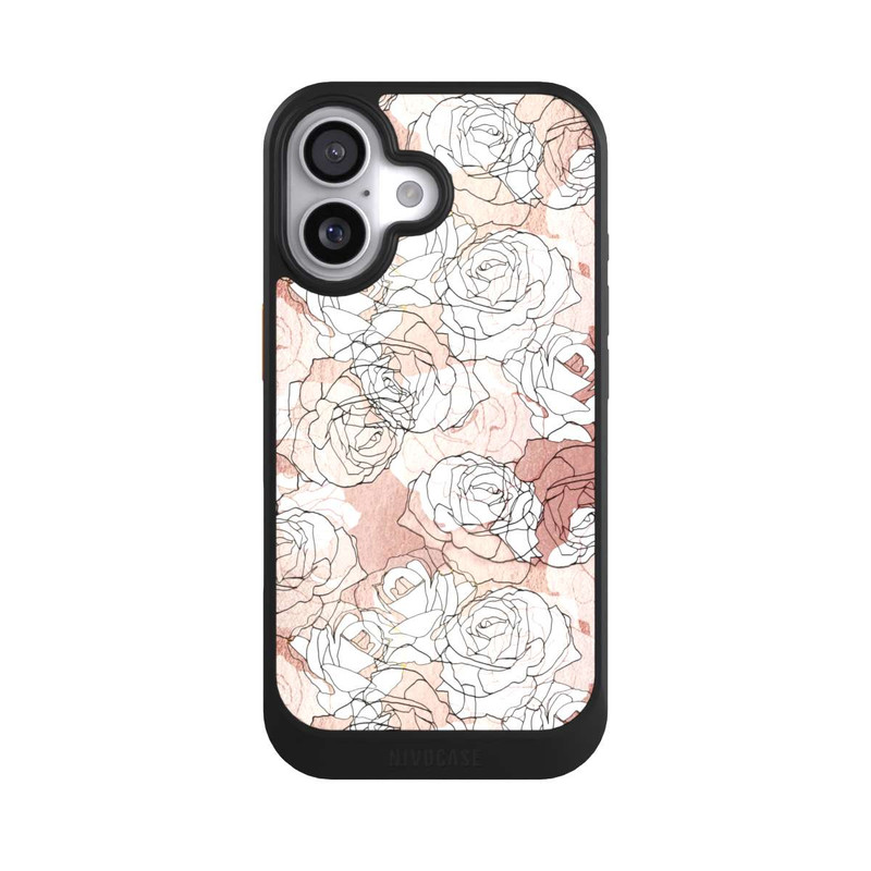 iPhone 17 NIVOcore Roses en fleurs Dessin au trait