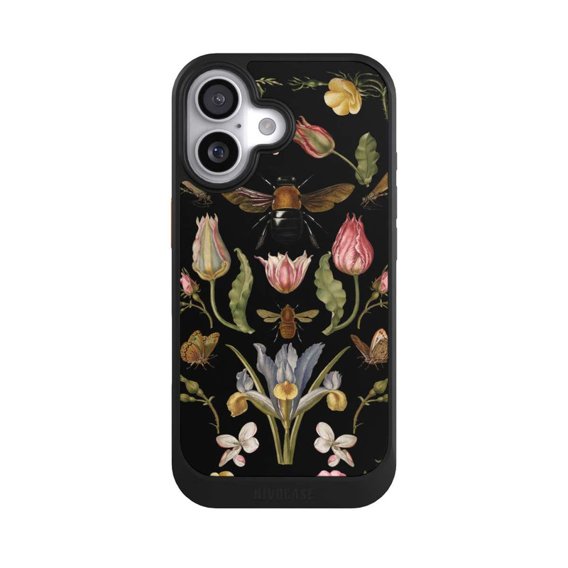 iPhone 17 NIVOcore Wildblumen und Biene Schwarz