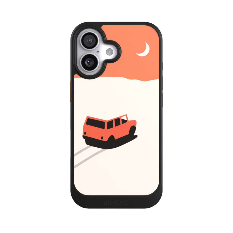 iPhone 17 NIVOcore Auto in der Wüste