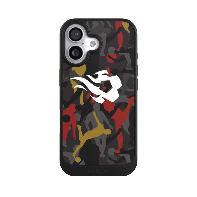 iPhone 17 NIVOcore Belgische Rote Flammen Camouflage