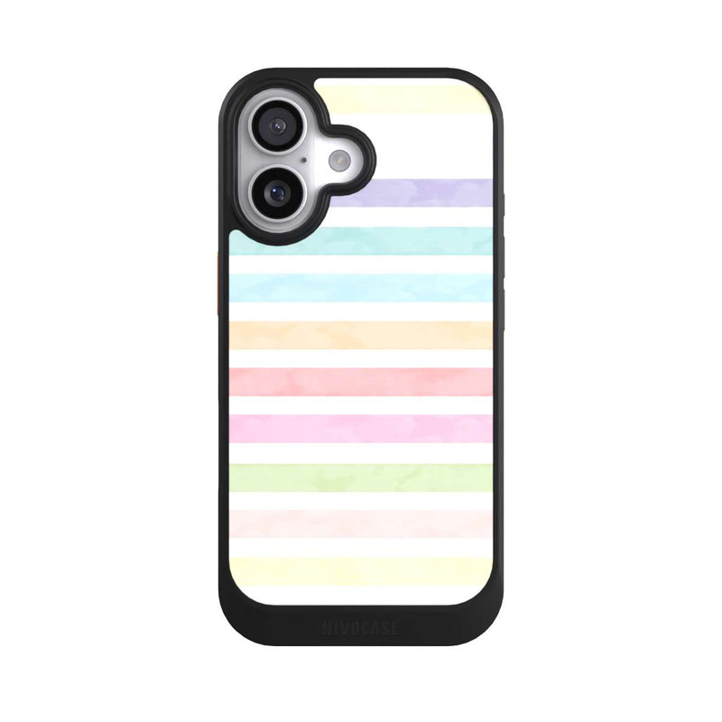 iPhone 17 NIVOcore Regenbogenfarbene Streifen