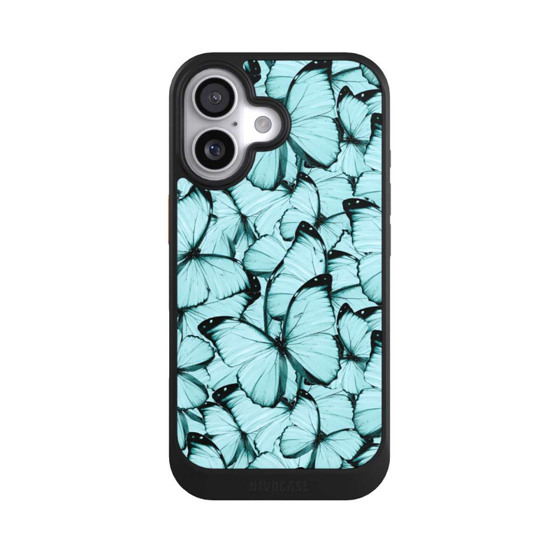 iPhone 17 NIVOcore Teal Schmetterlinge