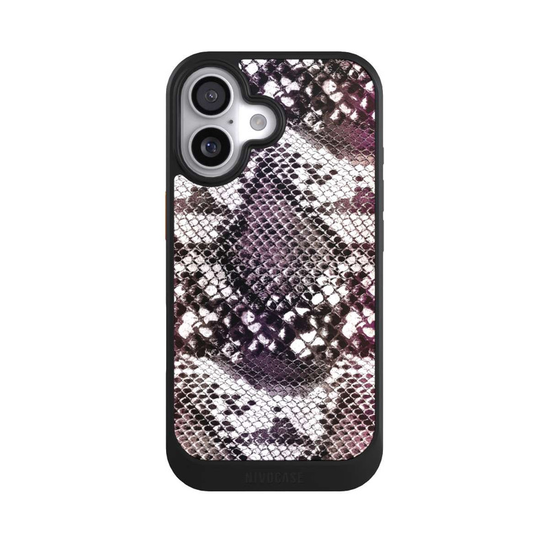 iPhone 17 NIVOcore Burgunderfarbenes Schlangenhaut-Muster