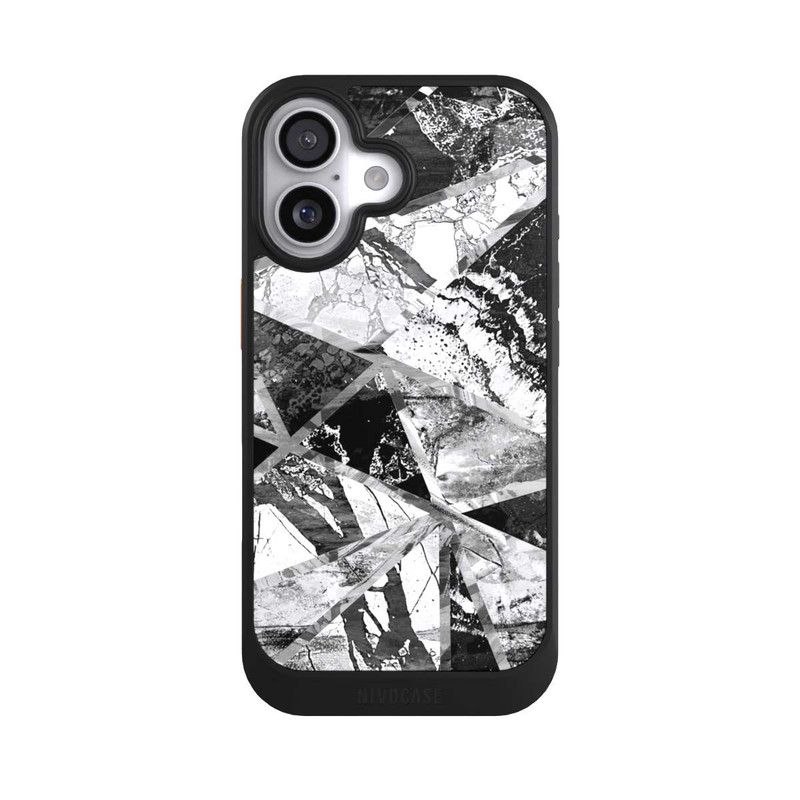 iPhone 17 NIVOcore Carreaux de marbre monochrome