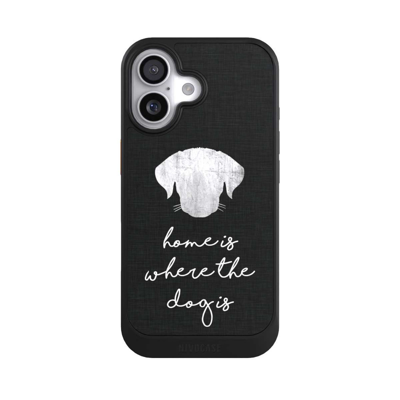 iPhone 17 NIVOcore Home Is Where The Dog Is - White on Black