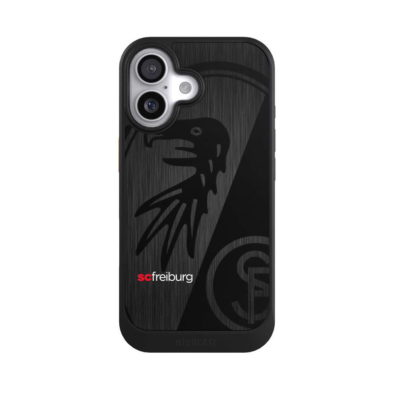 iPhone 17 NIVOcore  Kratzen Metall Hintergrund mit dem Schriftzug  Vertikal SC Freiburg