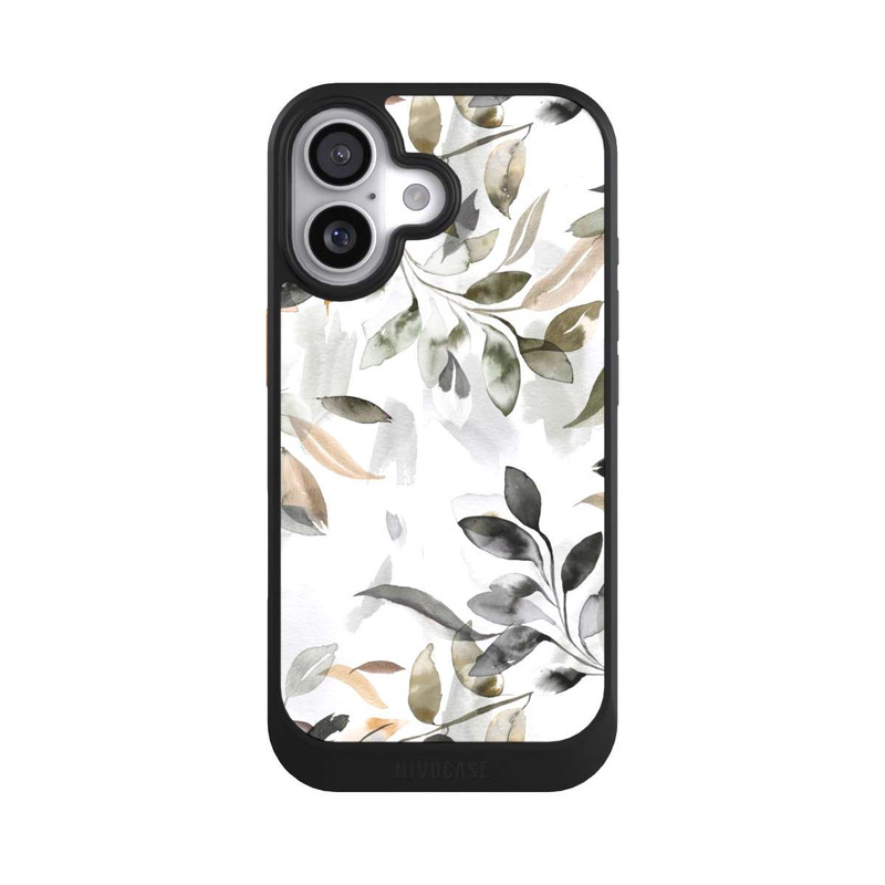 iPhone 17 NIVOcore Aquarellblätter neutral