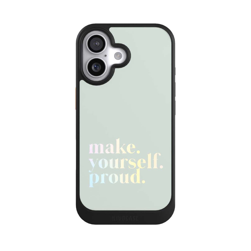 iPhone 17 NIVOcore Make Yourself Proud Citation - Menthe et dégradé