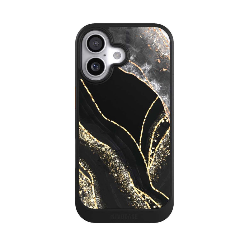iPhone 17 NIVOcore Dunkler Marmor Gold