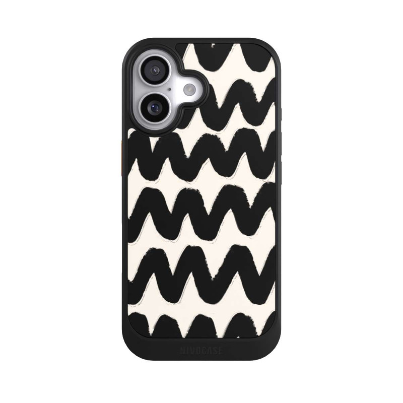 iPhone 17 NIVOcore Black Waves Pattern