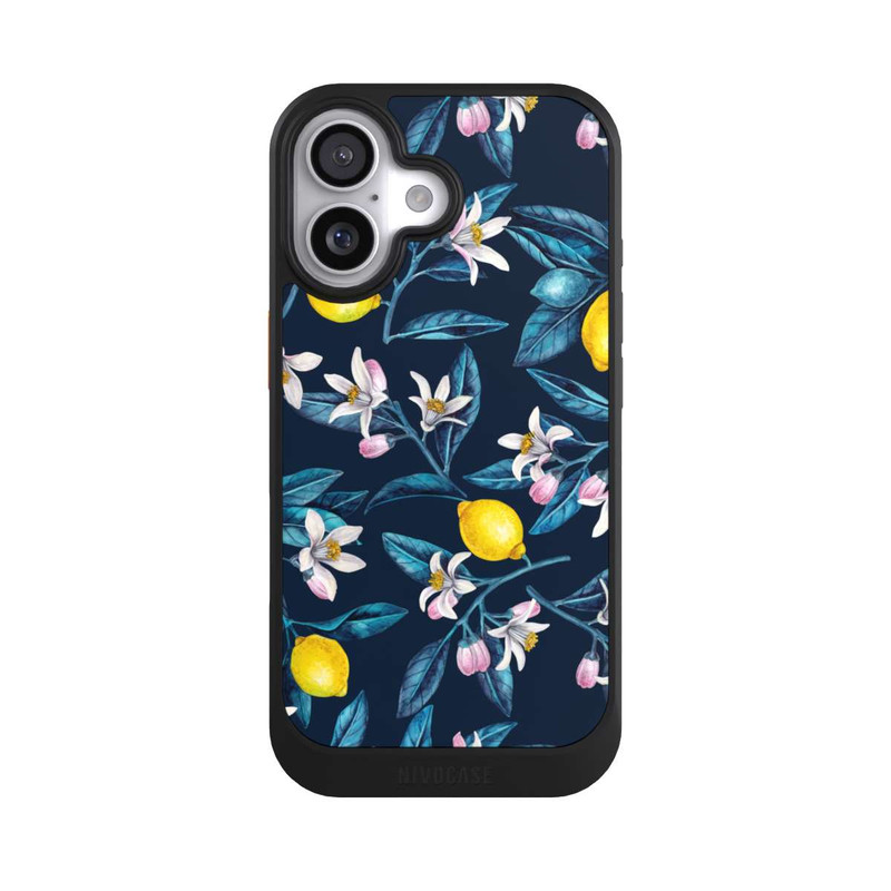 iPhone 17 NIVOcore Citrons et fleurs Foncé
