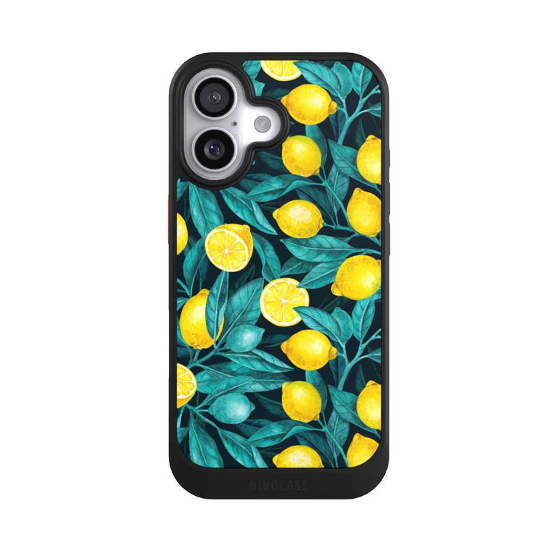 iPhone 17 NIVOcore Citrons et feuilles sombres
