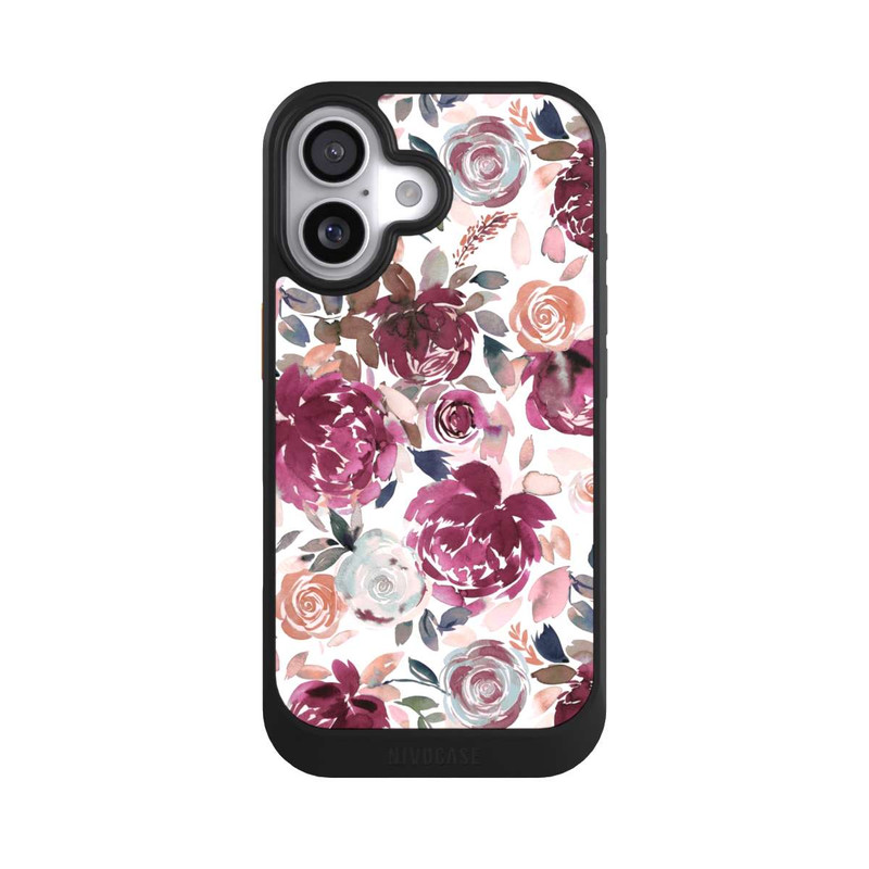 iPhone 17 NIVOcore Herbstpfingstrosen und Rosen in Rosa