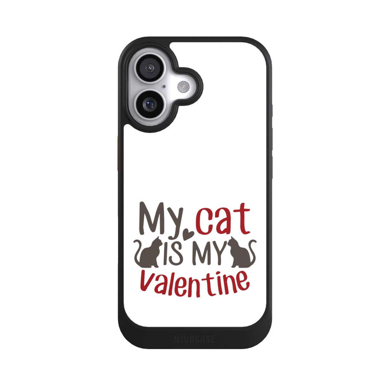 iPhone 17 NIVOcore Meine Katze ist mein Valentine Weiß