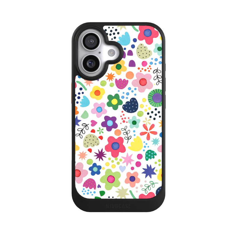 iPhone 17 NIVOcore Psychedelische Blumen bunt