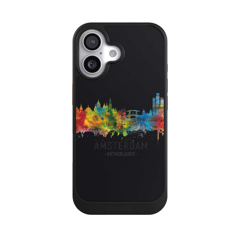 iPhone 17 NIVOcore Amsterdam Niederlande Skyline Schwarz