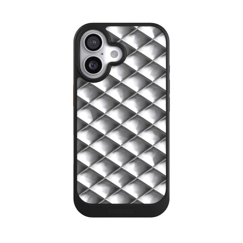 iPhone 17 NIVOcore Glamour Silver Squares