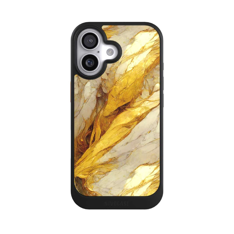 iPhone 17 NIVOcore Weiße Marmor-Golddruckschichten
