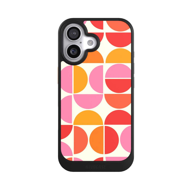iPhone 17 NIVOcore Retro Trend Muster Orange