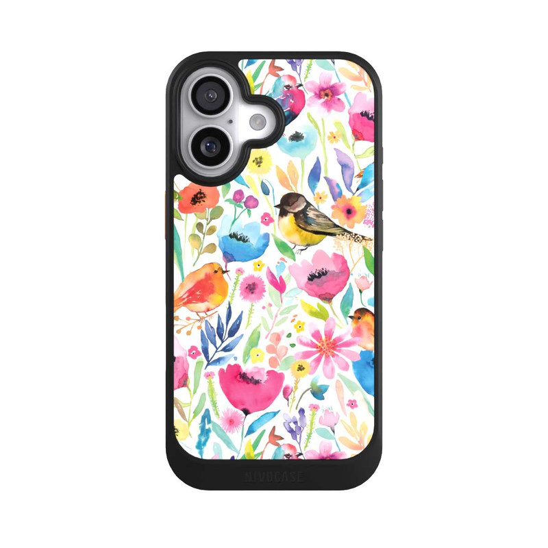 iPhone 17 NIVOcore Wunderliche Vögel und Blumen