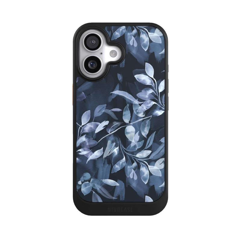 iPhone 17 NIVOcore Aquarelle Feuilles Mystiques Marine