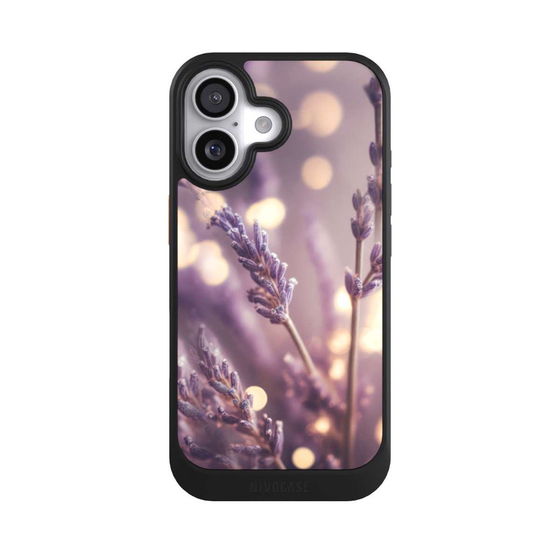 iPhone 17 NIVOcore Lavender Close Up with AI