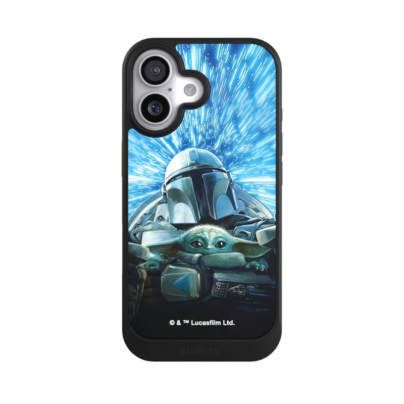 iPhone 17 NIVOcore Grogu et Mando Flying Blue