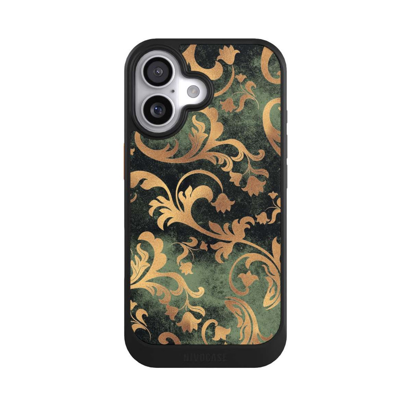 iPhone 17 NIVOcore Papier Peint Damassé Vert Foncé