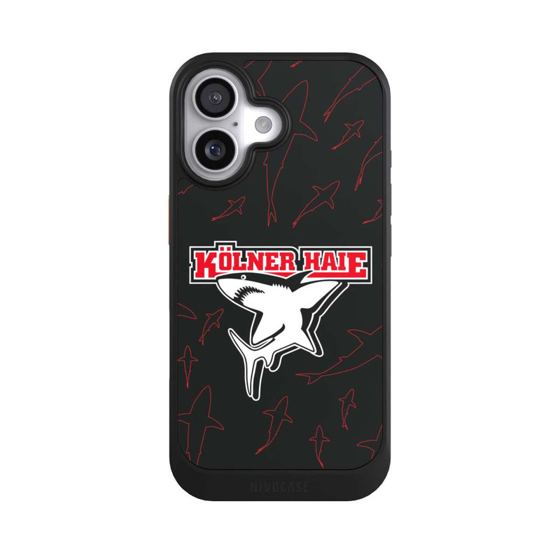 iPhone 17 NIVOcore Haie Muster Rot