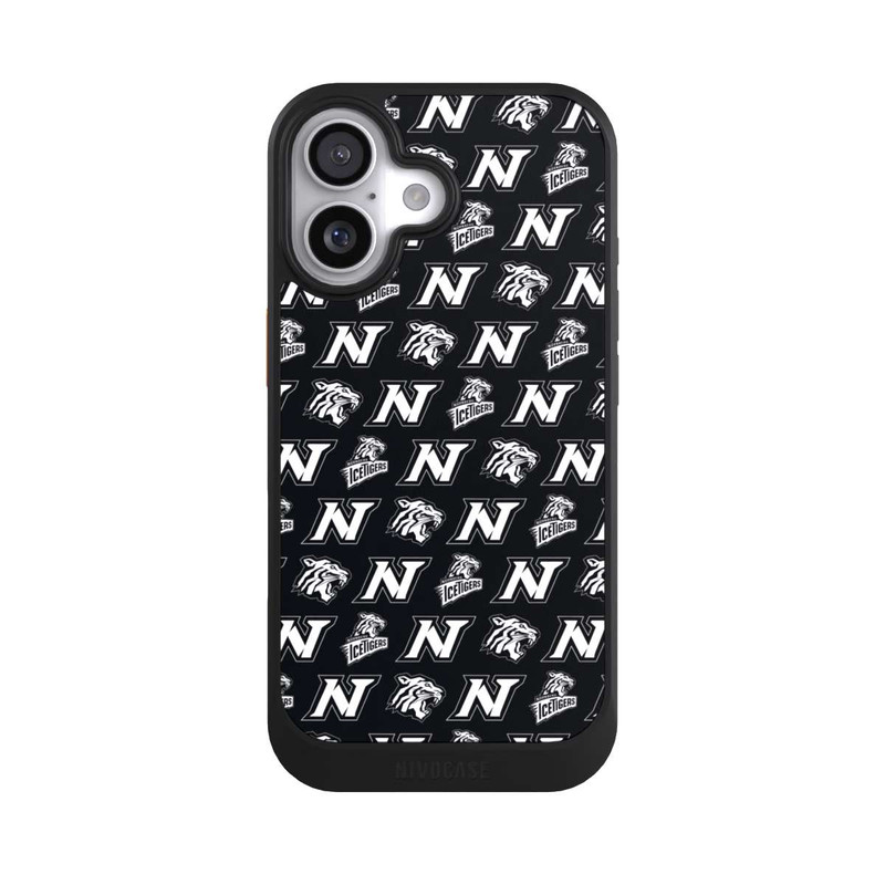 iPhone 17 NIVOcore Nürnberg Ice Tigers Muster Schwarz