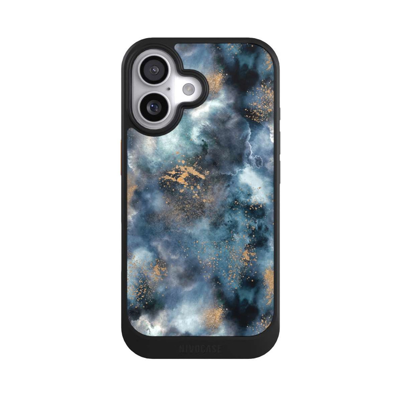 iPhone 17 NIVOcore Smoky Marble Watercolor Navy