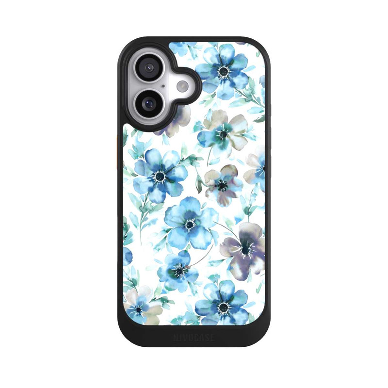 iPhone 17 NIVOcore Motif de fleurs bleues Tendance