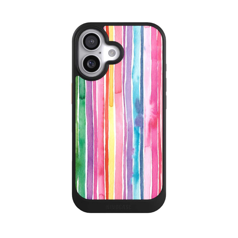 iPhone 17 NIVOcore Camouflage Rayures arc-en-ciel