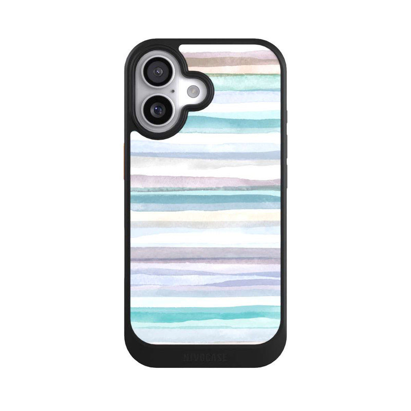 iPhone 17 NIVOcore Pastellfarbene Streifen Blau