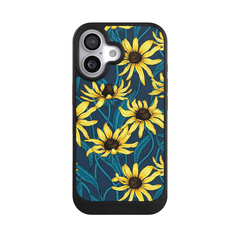iPhone 17 NIVOcore Sonnenblumen auf Blauem Hintergrund