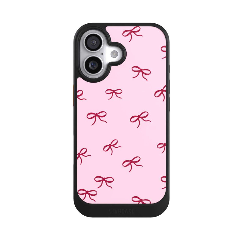 iPhone 17 NIVOcore Schleifen Muster Rot Pink