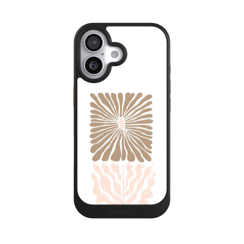 iPhone 17 NIVOcore Eckige Blume Hellbraun