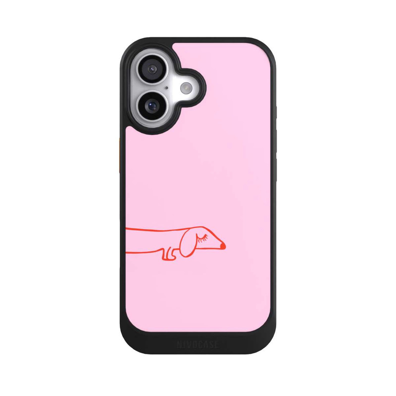 iPhone 17 NIVOcore Dachshund Illustration Pink