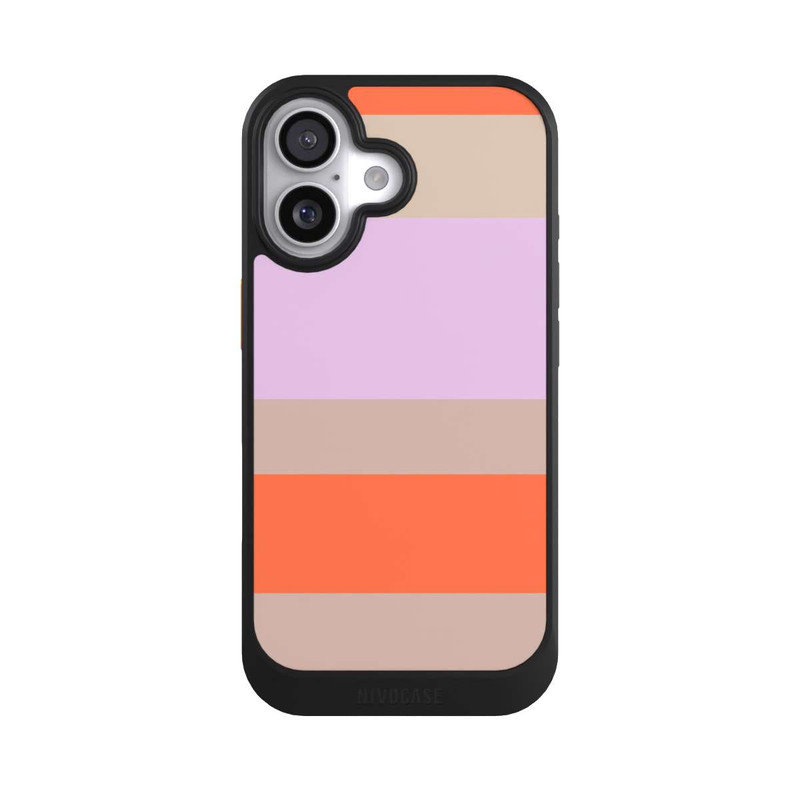 iPhone 17 NIVOcore Moca Lila Orange Stripes