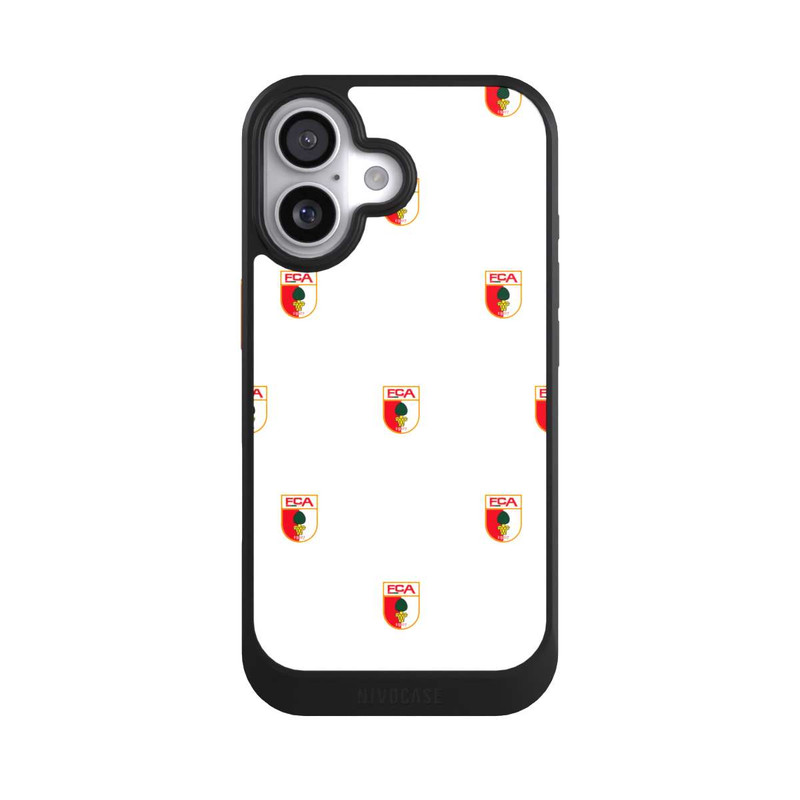 iPhone 17 NIVOcore FCA Logo Muster Weiß
