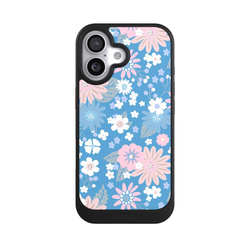 iPhone 17 NIVOcore Wildblumen Muster Blau