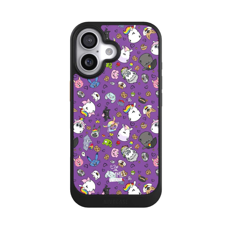 iPhone 17 NIVOcore Muster Lila Hintergrund Pummeleinhorn