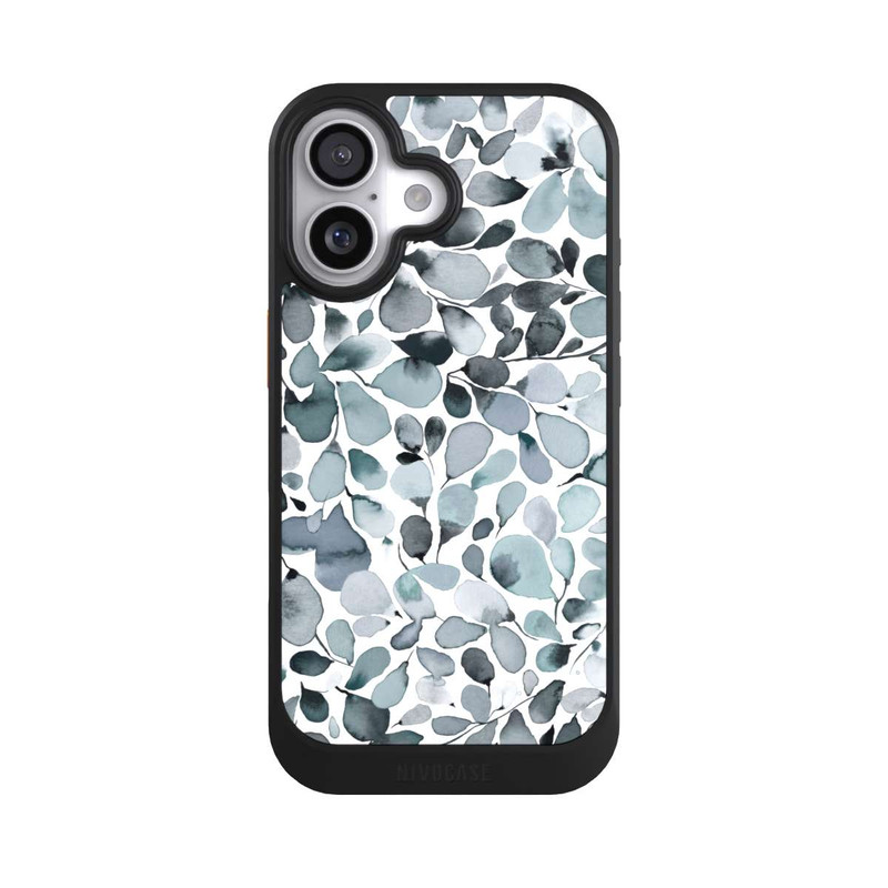iPhone 17 NIVOcore Eucalyptus Watercolor Leaves Grey